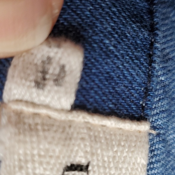 Denim by Ellison Denim blue jumper button front pockets size large - Picture 5 of 12